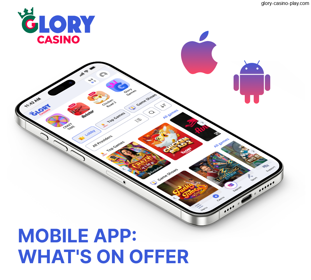 The Mobile App of Glory Casino